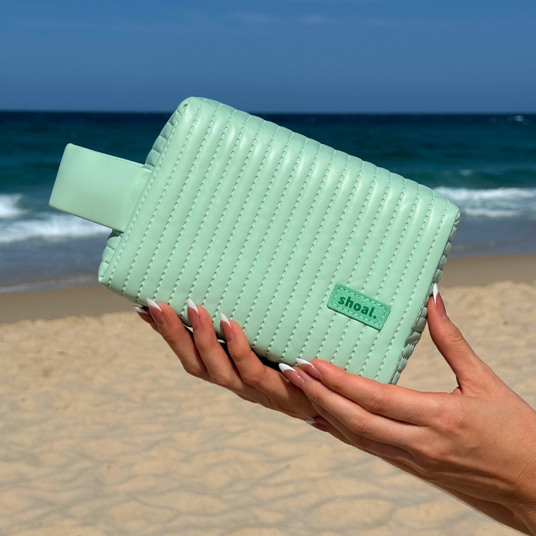 Signature Shoal Cosmetic Pouch – Quilted PU Leather Design