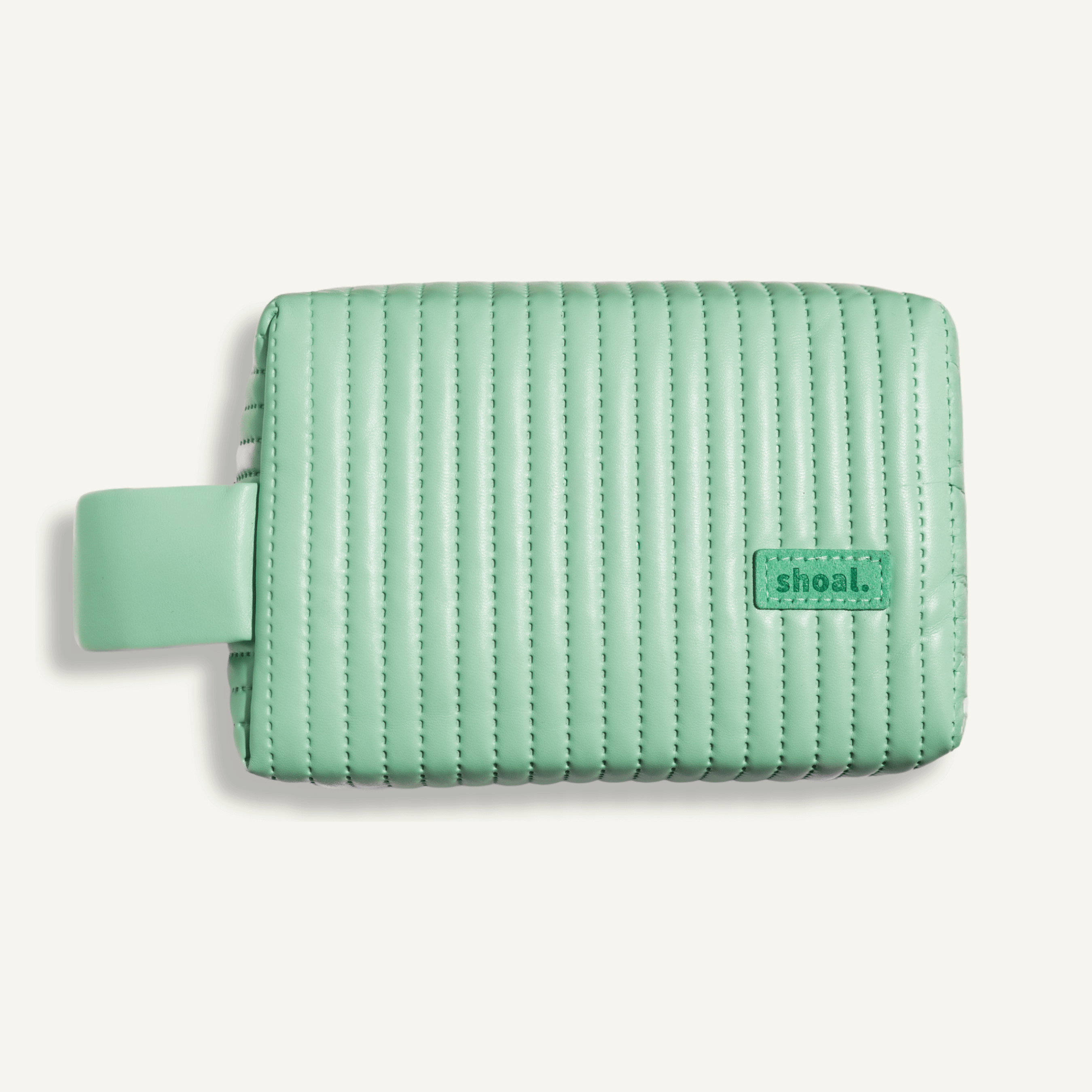 Shoal Quilted Cosmetic Pouch in Soft PU Leather