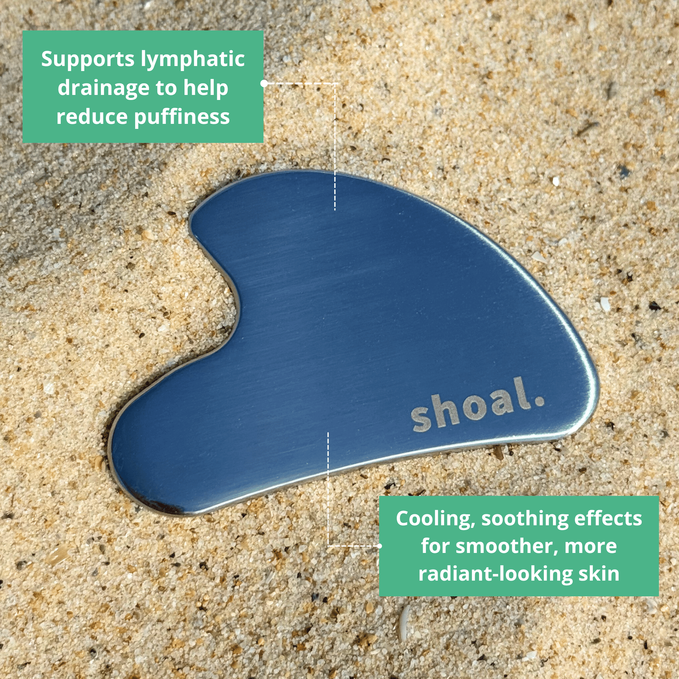 Shoal Stainless Steel Facial Gua Sha Tool