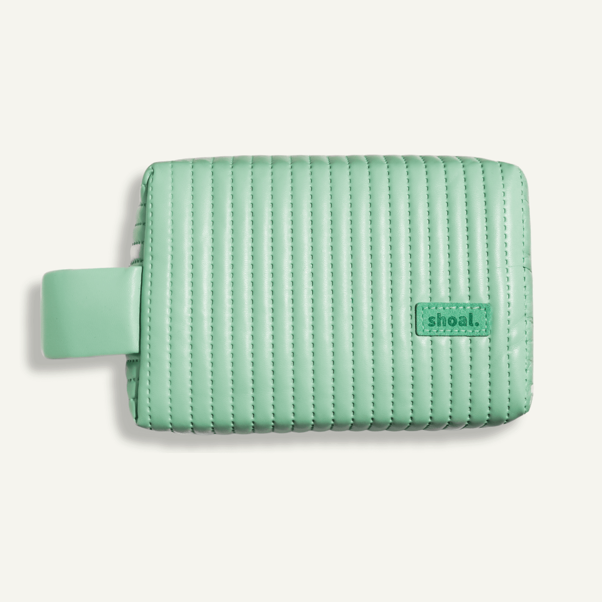 Shoal Quilted Cosmetic Pouch in Soft PU Leather